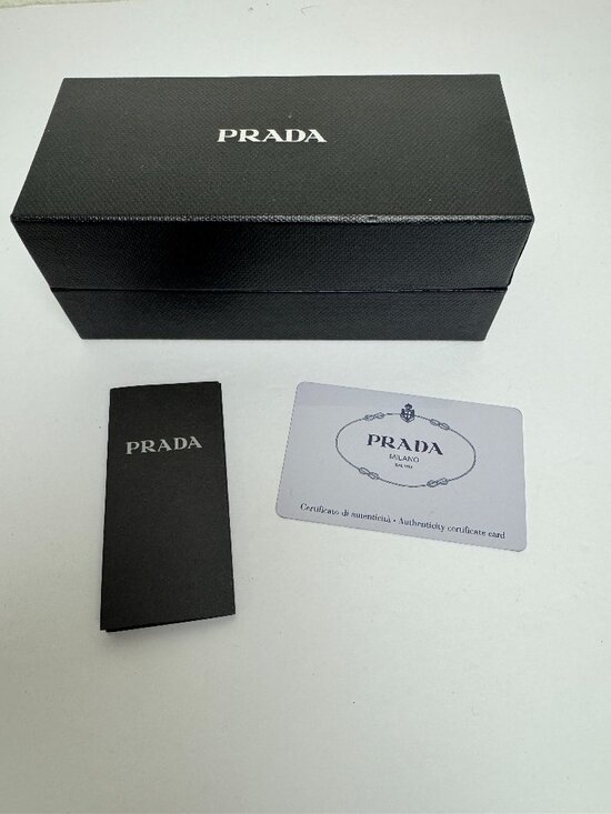 Authentic Prada Sunglasses Box Black Silver Logo NEW main image 9